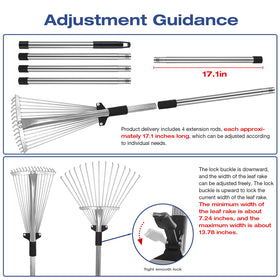 PEAKCLOUDS ergonomic grip rake reduces fatigue during extended outdoor use