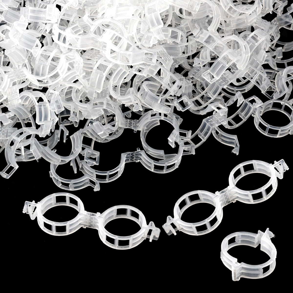 PEASUG plant clips 150-pack provide reliable support for climbing plants.