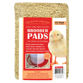 Pecking Order brooder pads for chicks provide soft, low-dust flooring.