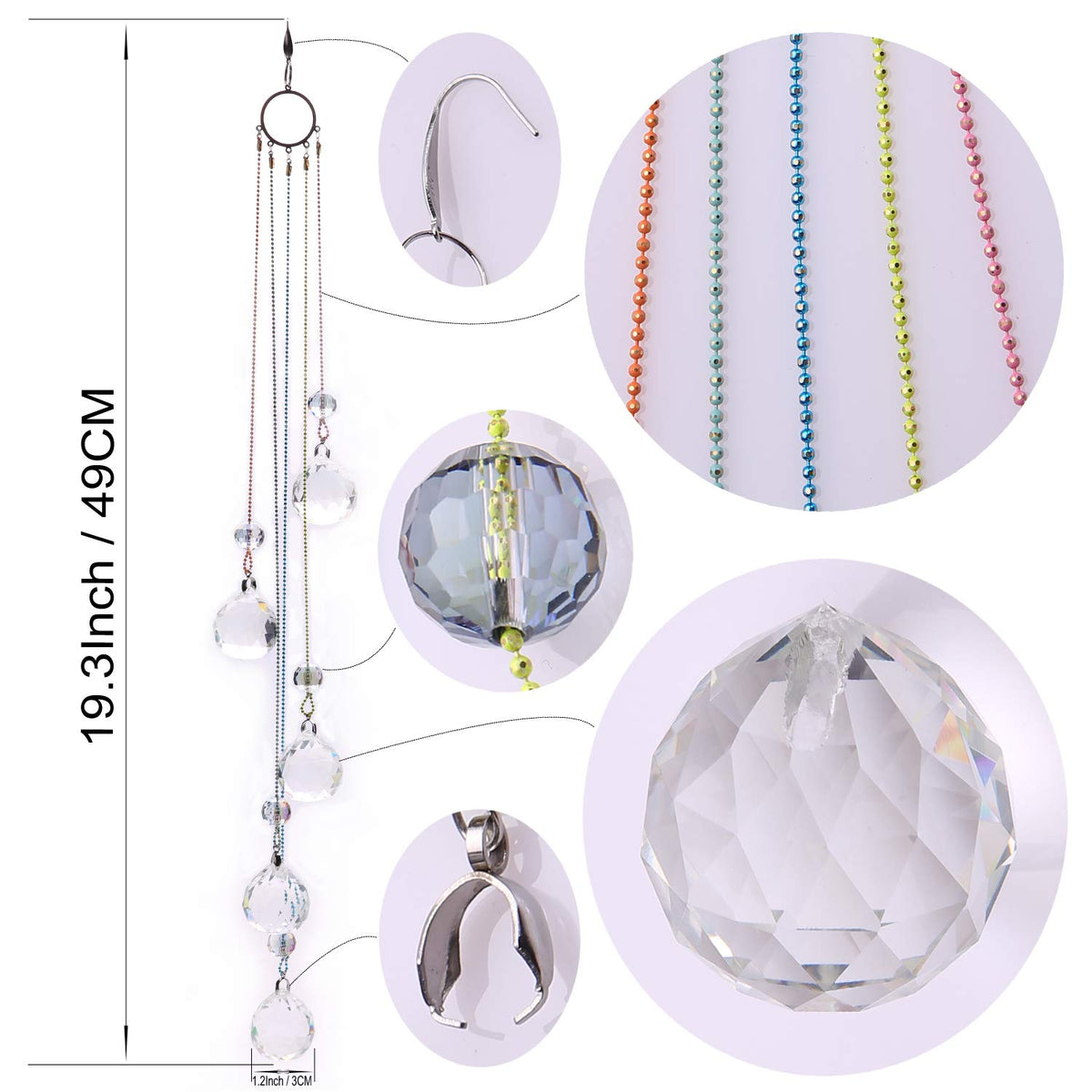 PEDOBO Suncatcher with copper chains diffuses sunlight into vibrant color.