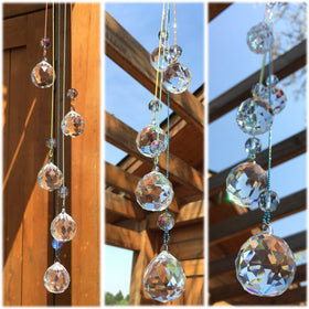 PEDOBO 30mm prism focuses light into five-color rainbow chains.