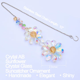 PEDOBO crystal flower suncatcher daisy side view sparkling in any light for indoor charm