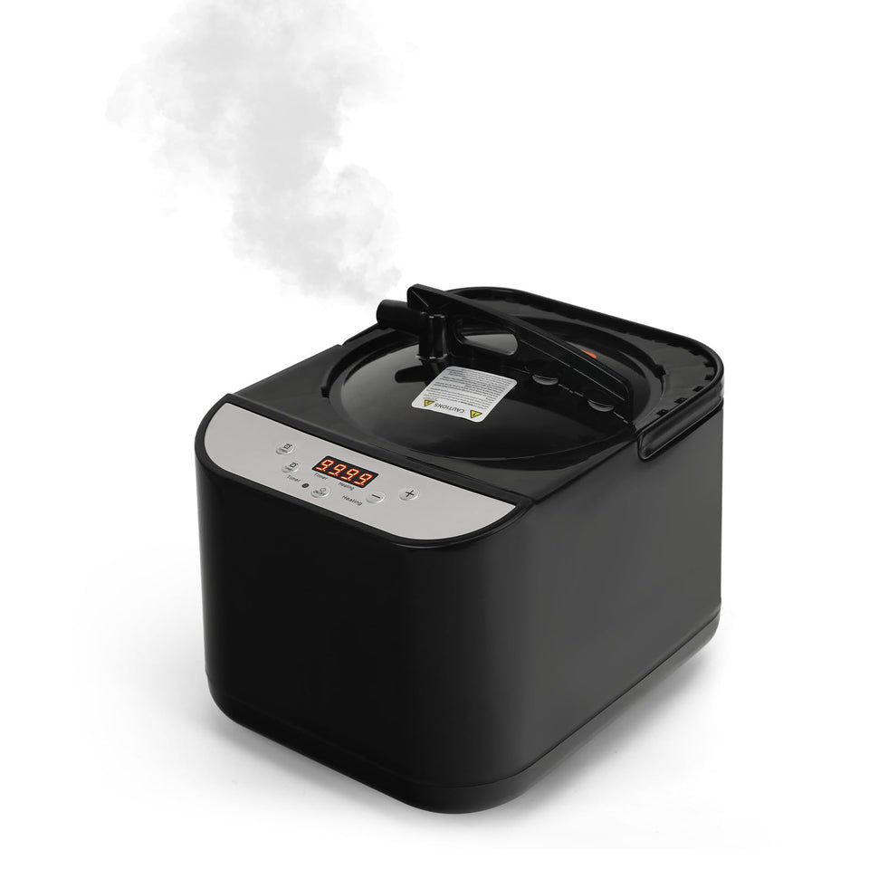 PEEKO larger sauna steamer 4L front view for compact home spa setup