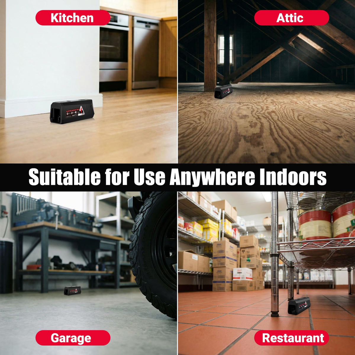 Peepst Electric Mouse Trap works effectively in garage settings.