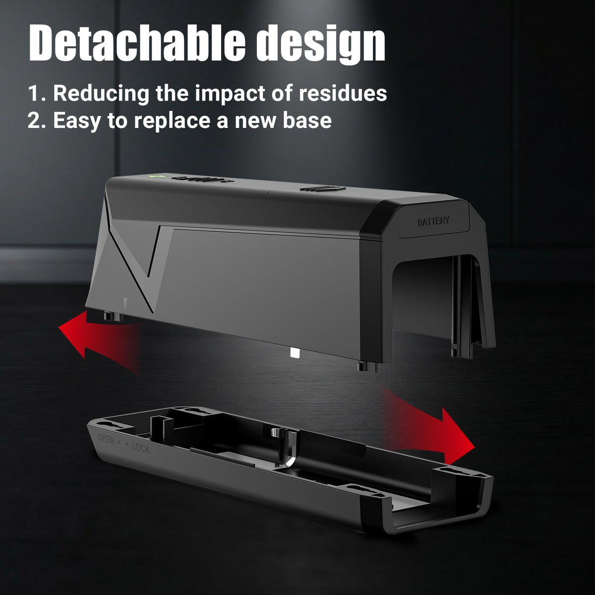Peepst Electric Mouse Trap indoor top view highlights compact design.