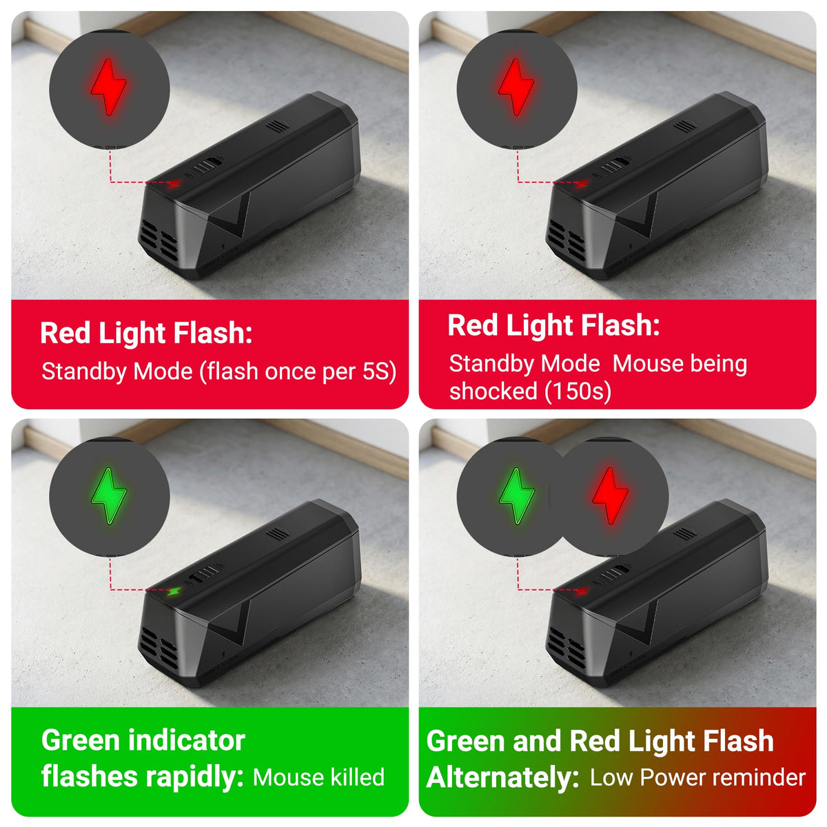 Peepst Electric Mouse Trap no-touch disposal keeps hands clean.