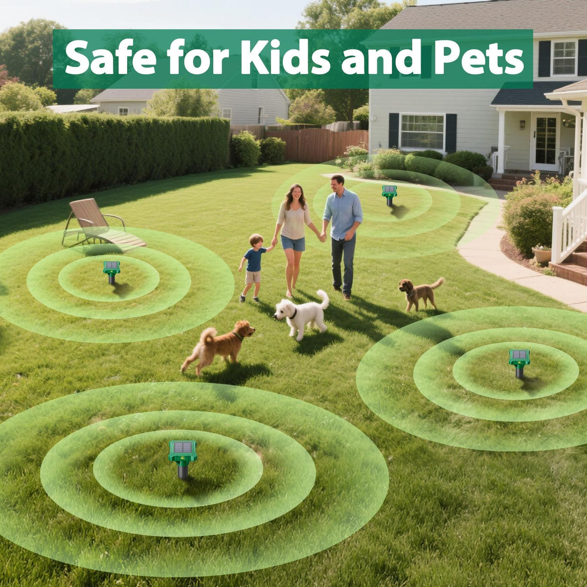 Peepst IP65 waterproof mole spike enduring weather in the yard