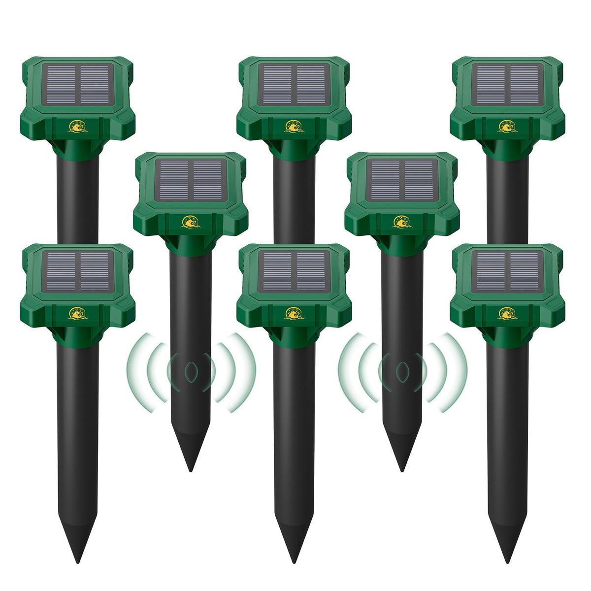 Peepst mole deterrent stake front view deterring burrowing pests in lawns