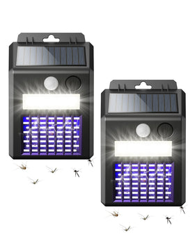 Peepst Solar Bug Zapper with UV light attracts insects for patio protection.