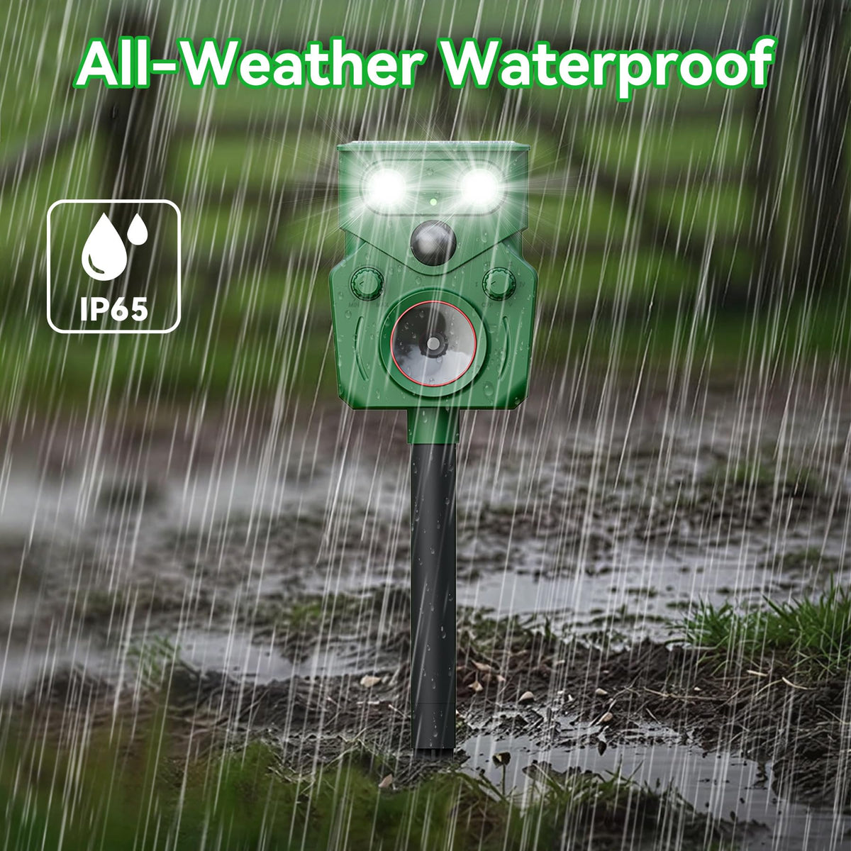 Peepst IP65 case guards against rain and snow for year-round outdoor use.