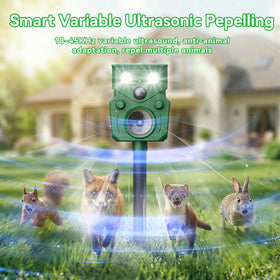 Peepst ultrasonic repeller solar with PIR detection highlights precise motion sensing for yard protection.