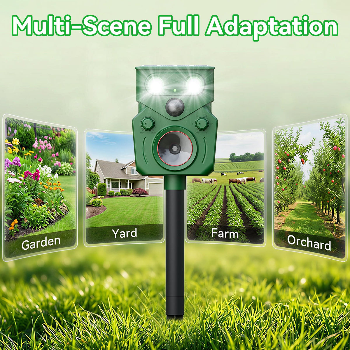 Peepst in-use yard setup shows effortless wildlife protection.