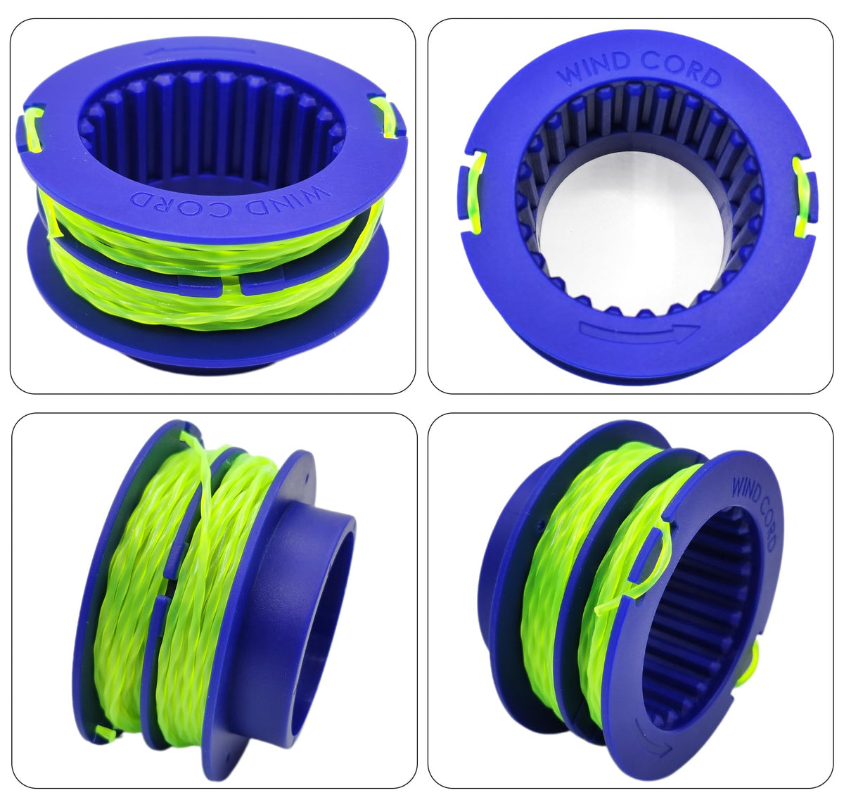 PEHUAP dual-line spool pack provides three spools for uninterrupted trimming.