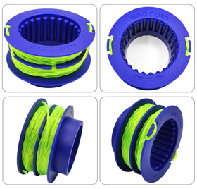 PEHUAP dual-line spool pack provides three spools for uninterrupted trimming.