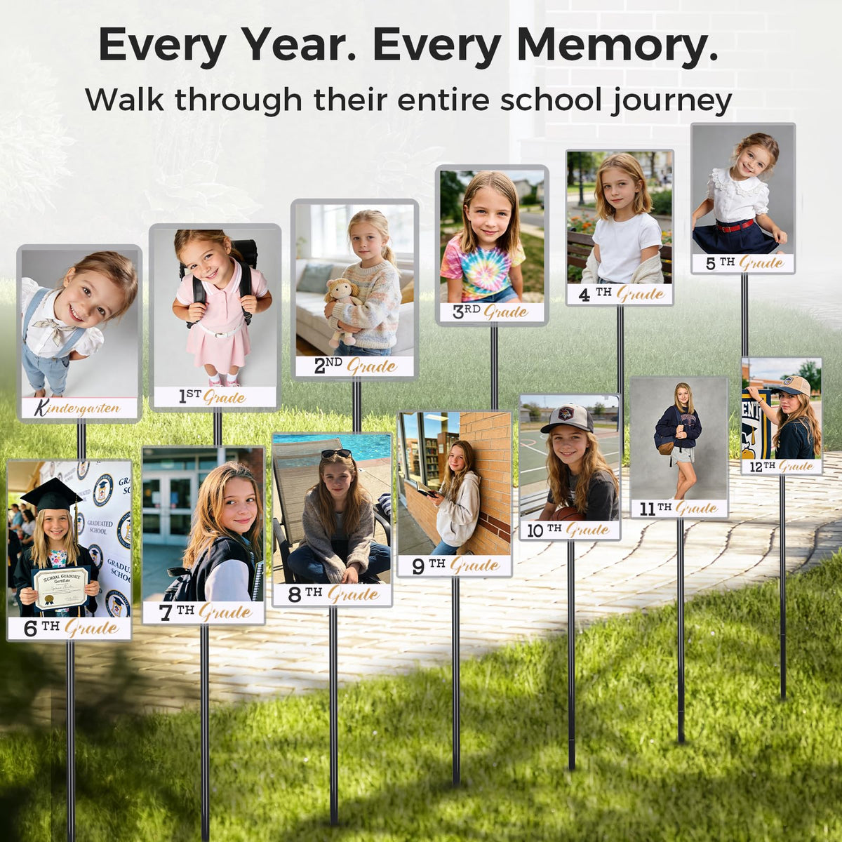 PEJOURI 8x10 photo display highlights larger memories for a clear outdoor gallery.