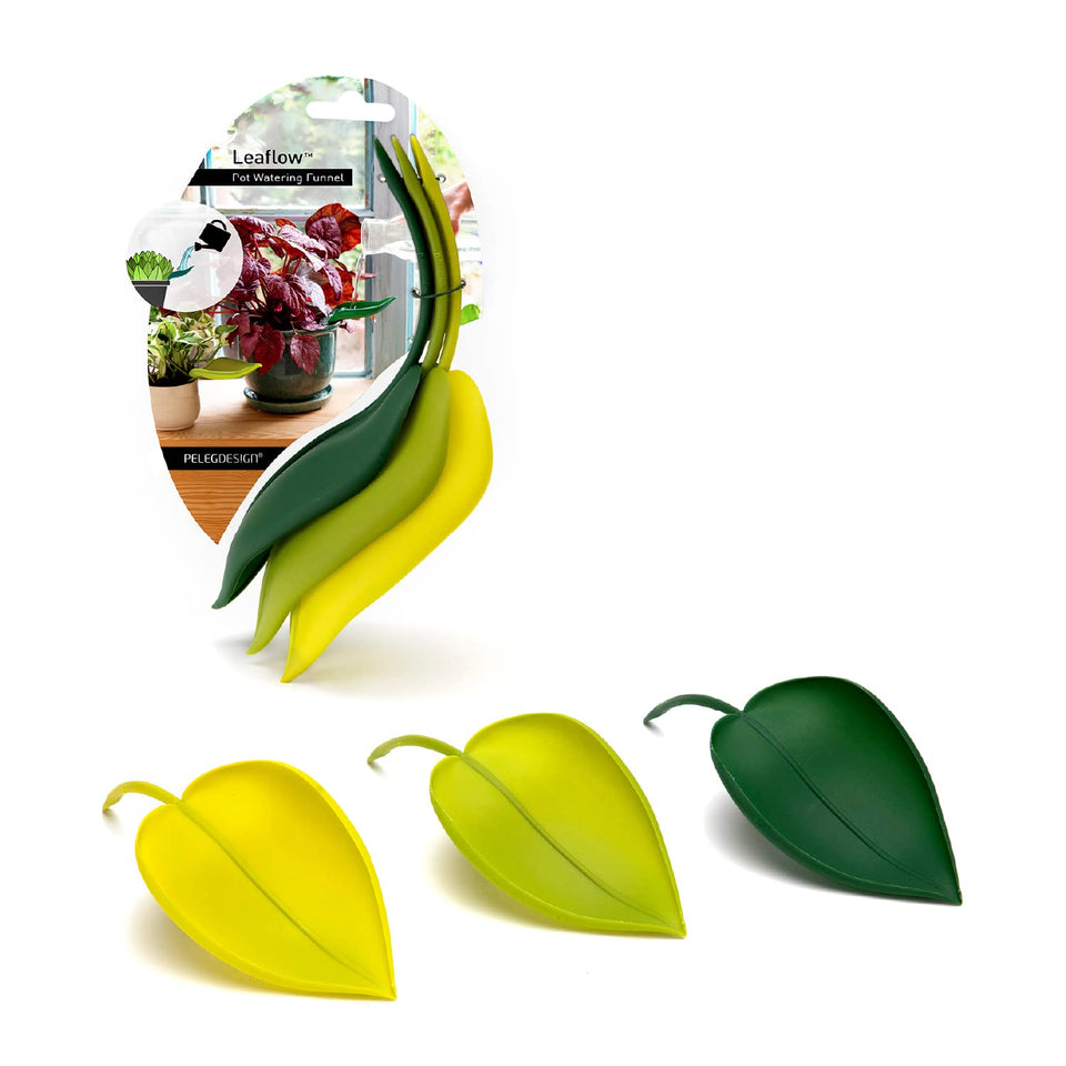 Peleg Design Leaflow set of 3 funnels for precise plant watering.