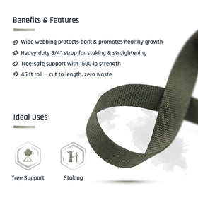 Pelican Rope tree straightening strap secures branches with minimal stretch