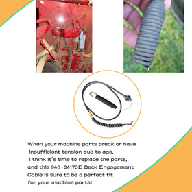 PELIF deck cable with Z-bend end and spring end for secure fitting.