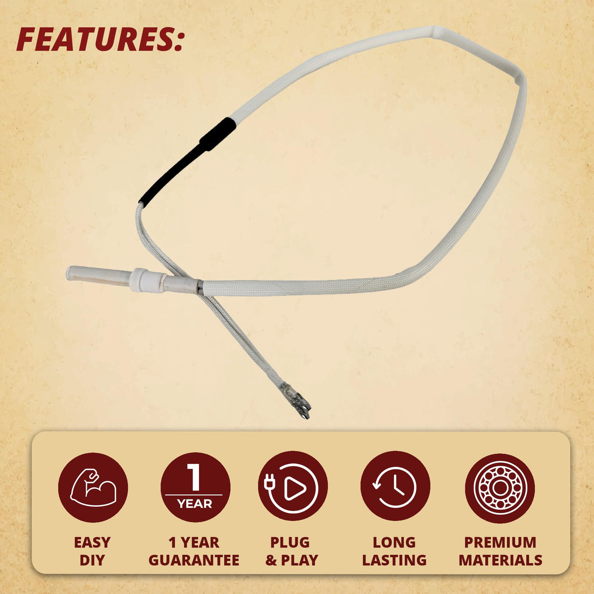 Pellethead GMG 12V Prime igniter for Peak P-1271 restores confident ignition.