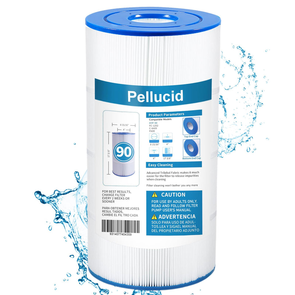 PELLUCID pool filter trilobal fabric closeup improves dirt capture.