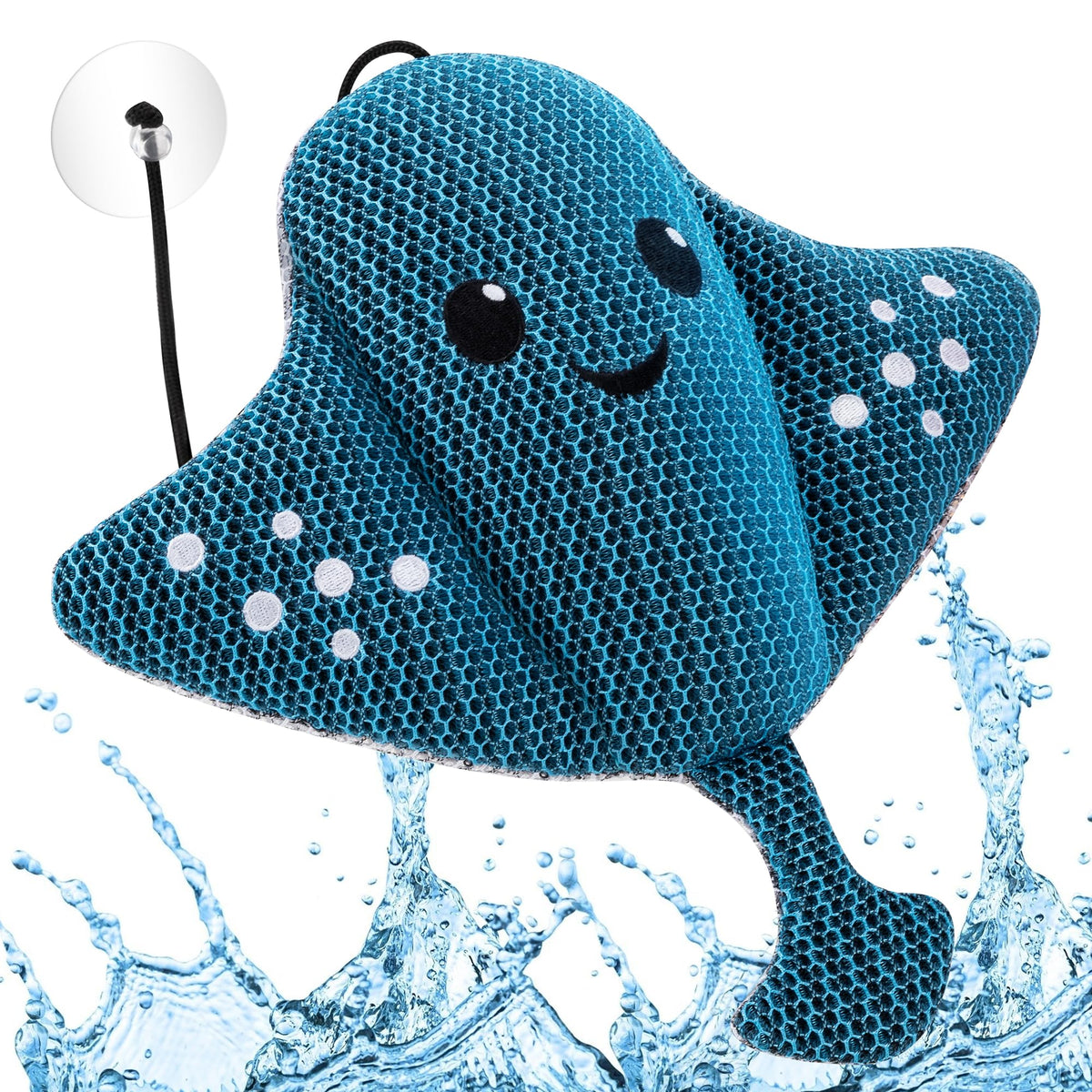 Peloni Ray hot tub scum absorber with stingray design, stabilizes surface to trap oils.