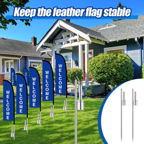 Pelopy easy-install banner stake makes setup quick and secure.