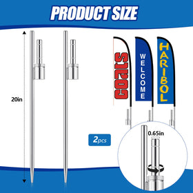 Pelopy flag pole stake outdoor secures banners on grass for durable display.