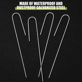 Pelopy j-shaped stake holds tubing securely for tidy irrigation runs