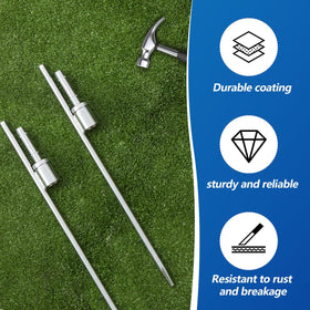 Pelopy weather-resistant metal stake endures rain and sun for long-term use.