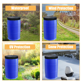 Pemaly 55-gallon drum cover in UV-resistant fabric outdoors