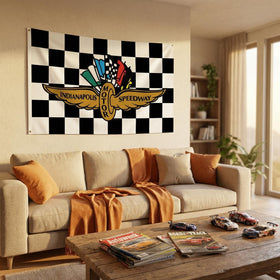 PennantHue checkered banner suitable for garage or yard display