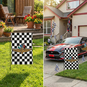 PennantHue outdoor garden flag 12x18 UV resistant and waterproof for year-round visibility