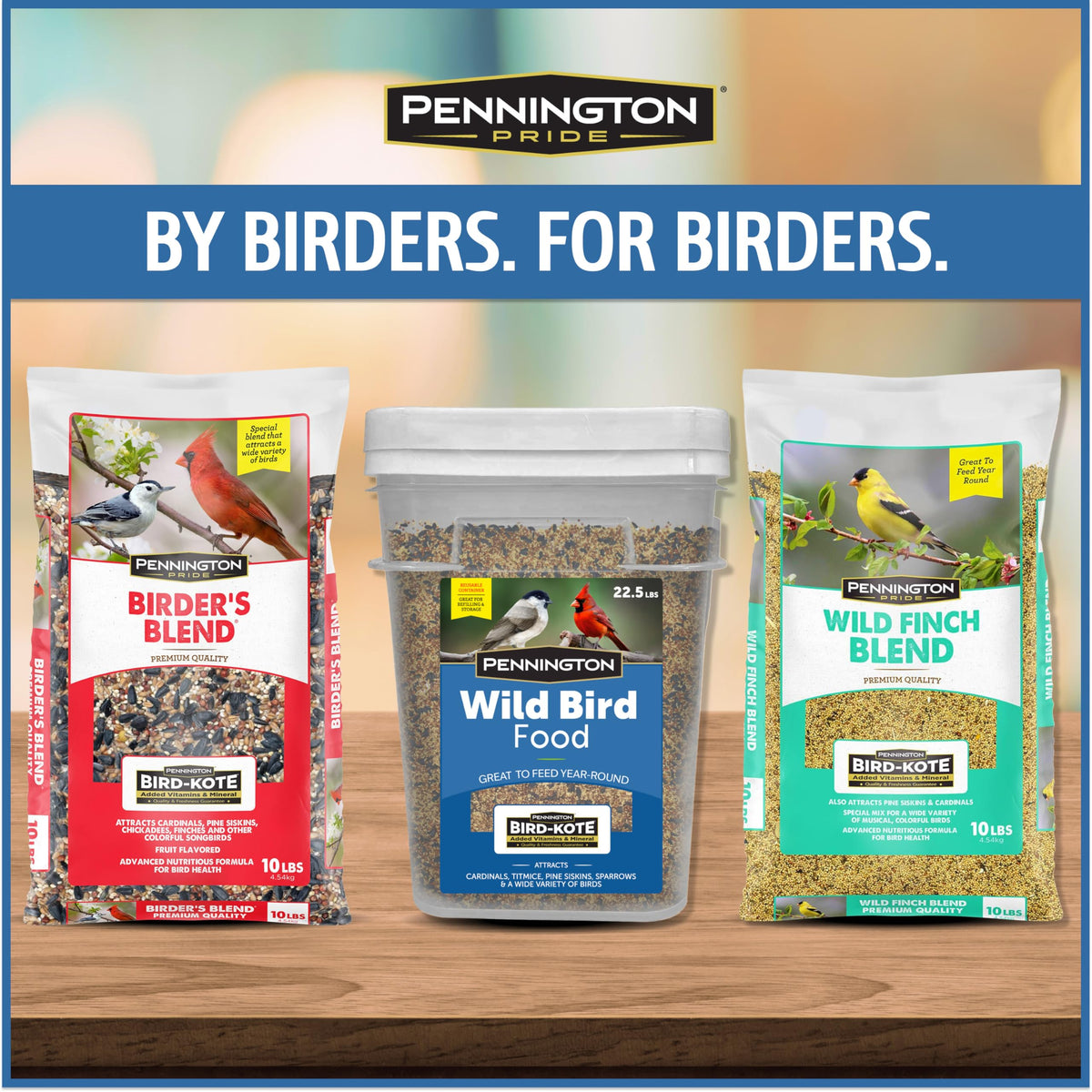 Pennington backyard birds such as cardinals and titmice gather at the feeder.