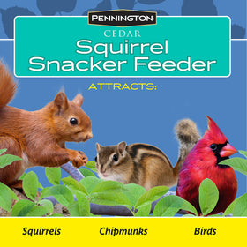 Pennington Cedar Snacker Feeder crafted from cedar material