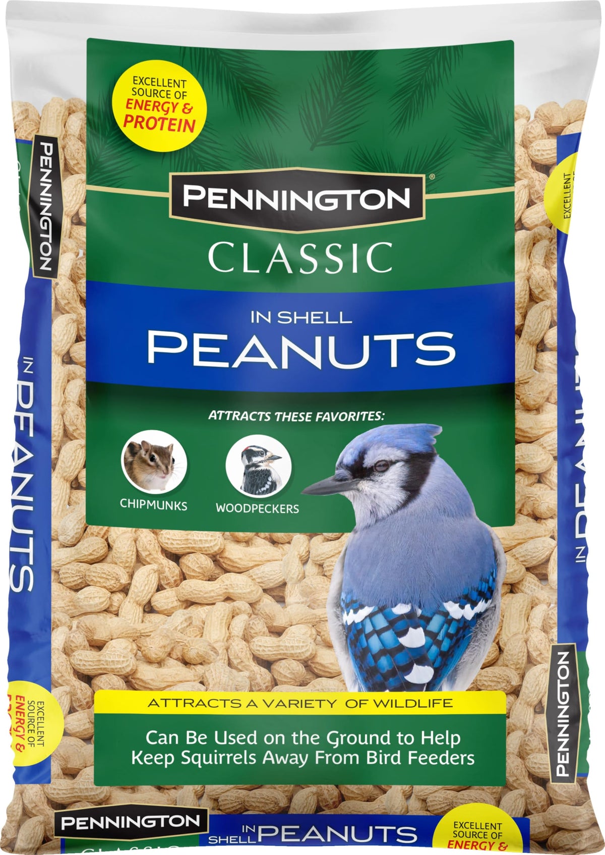 Pennington Classic shell peanuts 5lb bag, energizing wild birds.
