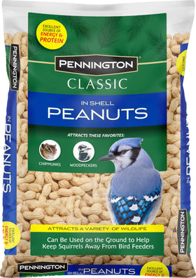 Pennington Classic shell peanuts 5lb bag, energizing wild birds.