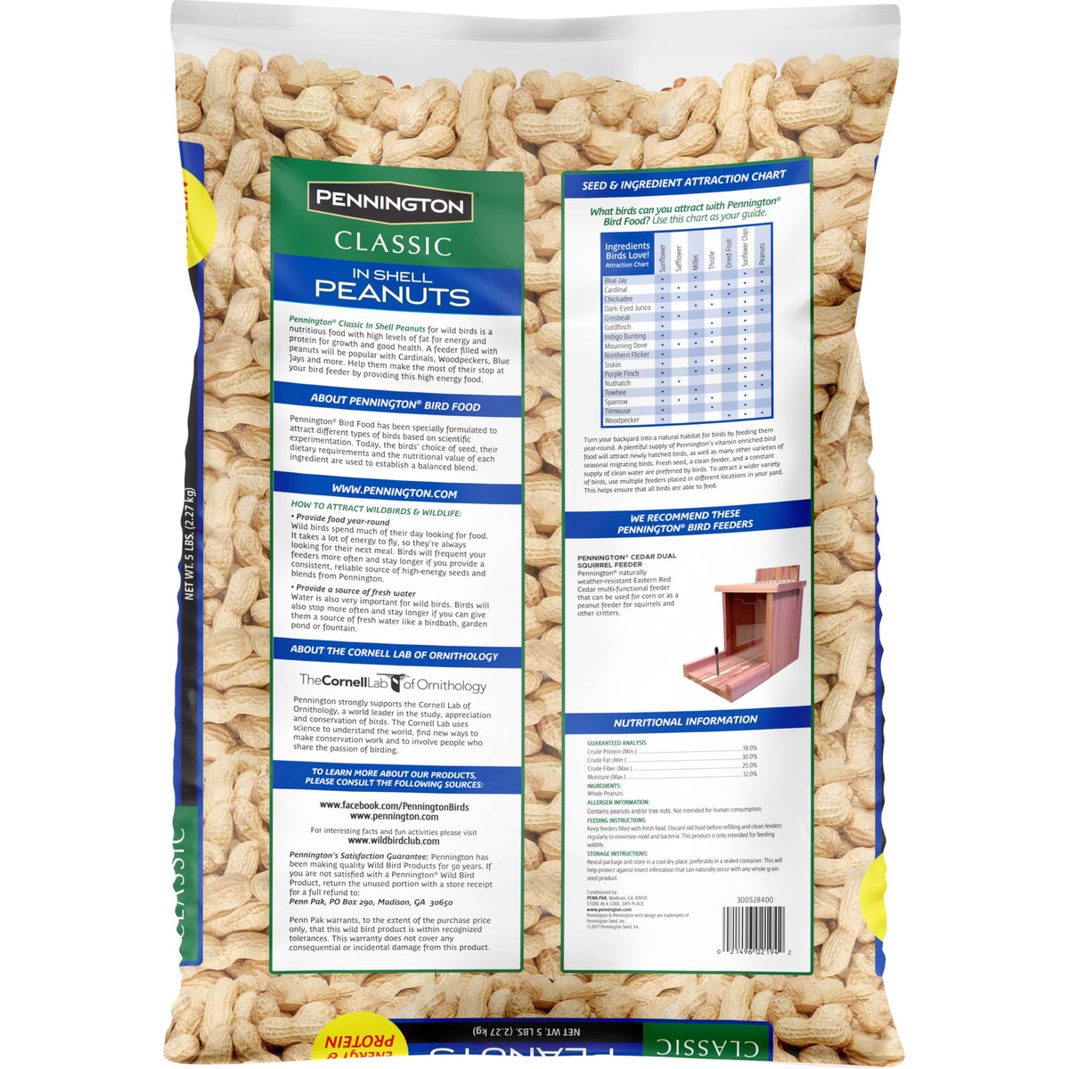 Pennington Classic closeup nuts highlights 100% peanuts for growth.