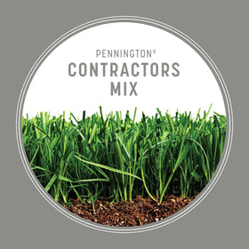 Pennington Contractors Grass Seed Mix Central 7 lb sun-tolerant seed under bright daylight.