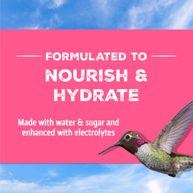Dye-free, clear Pennington Electro-Nectar mirrors natural nectar for healthier-looking feeders.