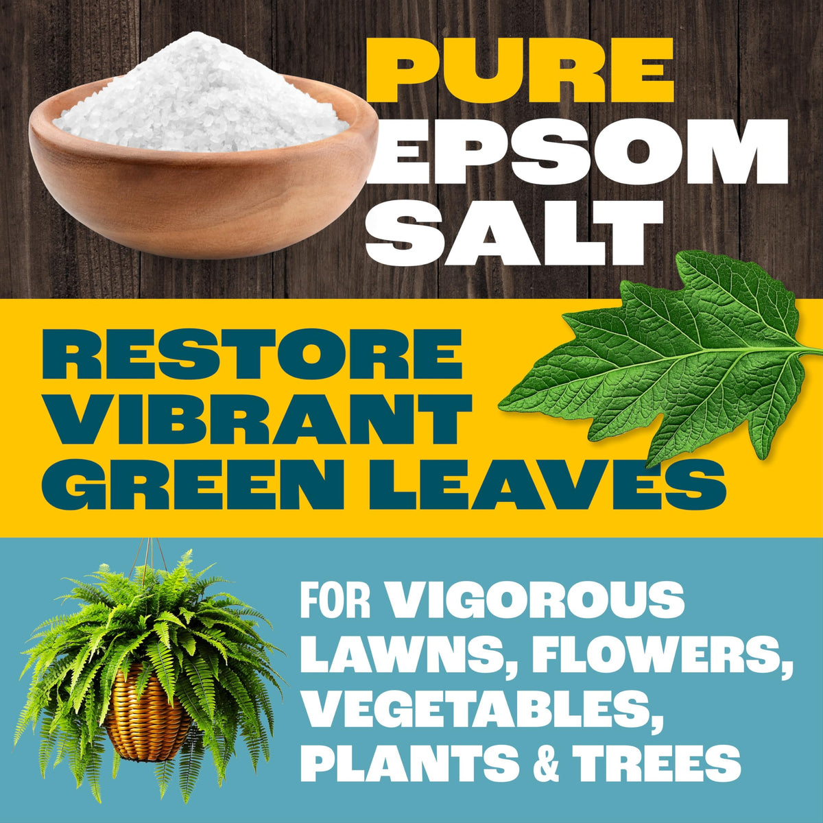 Pennington Epsom Salt nutrition facts side show minerals.