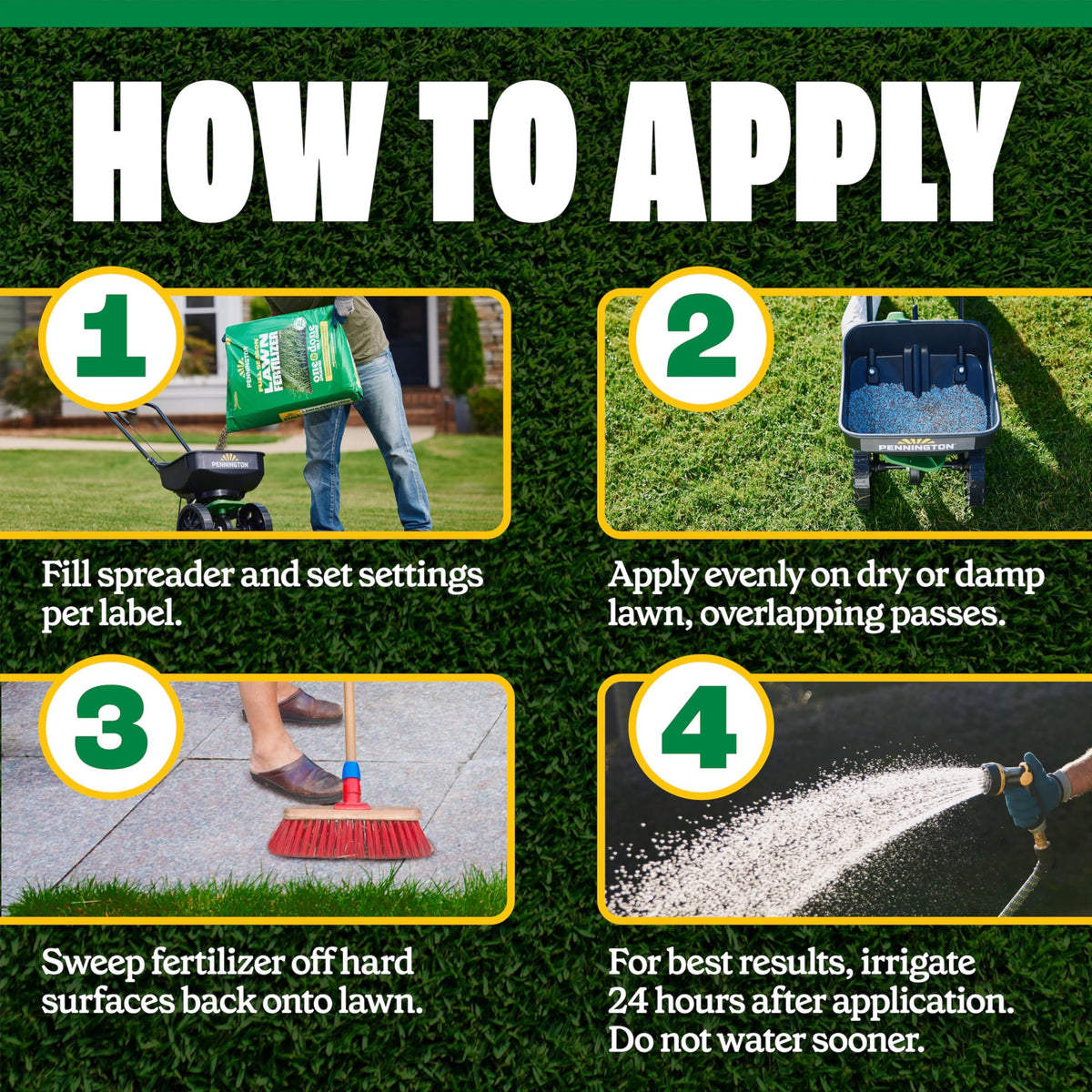 Pennington Full Season Lawn Fertilizer iron detail indicating color enhancement potential