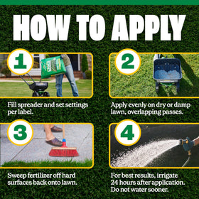 Pennington Full Season Lawn Fertilizer iron detail indicating color enhancement potential