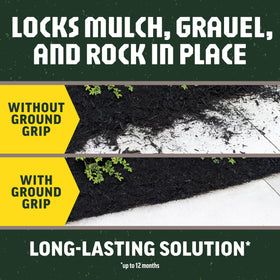 Pennington Ground Grip Mulch Glue blue coverage indicating where product was applied