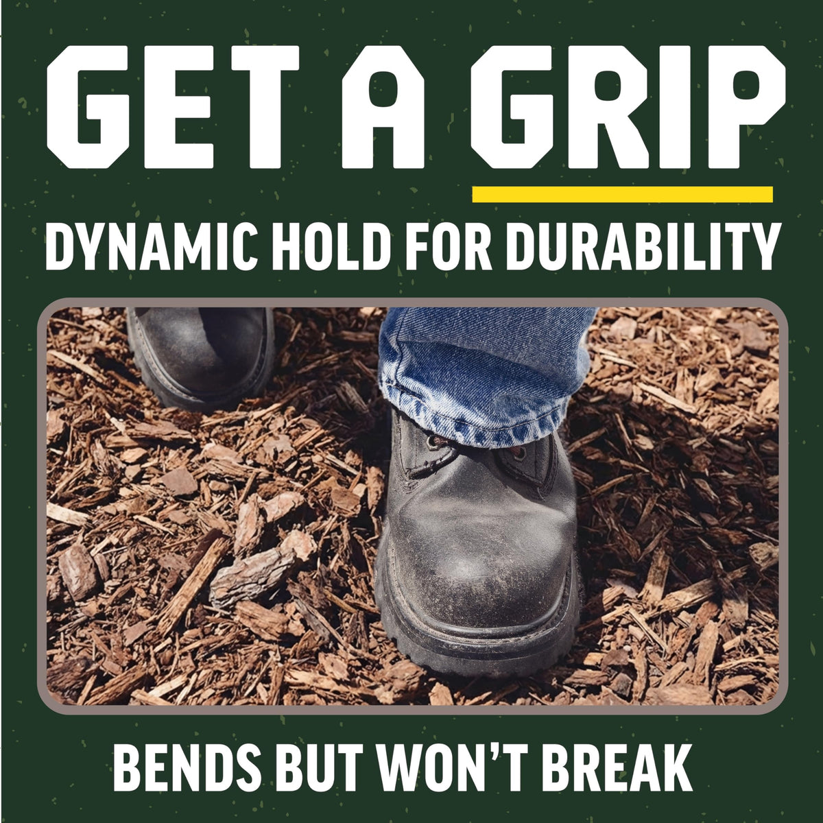 Pennington Ground Grip Mulch Glue dries clear to reveal covered areas