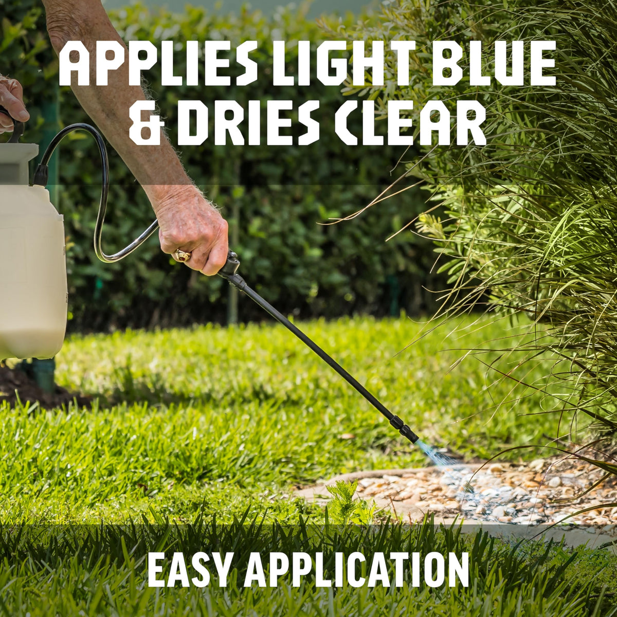 Pennington Ground Grip Mulch Glue used on walkways and patios with pea gravel