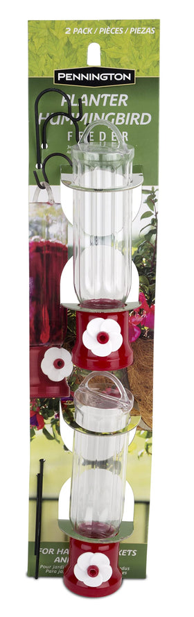 Pennington Planter Hummingbird Feeder with 2.3 oz capacity ready to fill