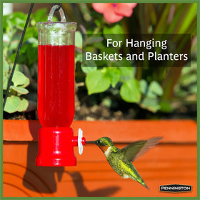 Pennington Planter Hummingbird Feeder hanging basket compatibility for decorative space