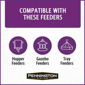 Pennington Pride Songbird compatible feeders support hopper gazebo and tray setups