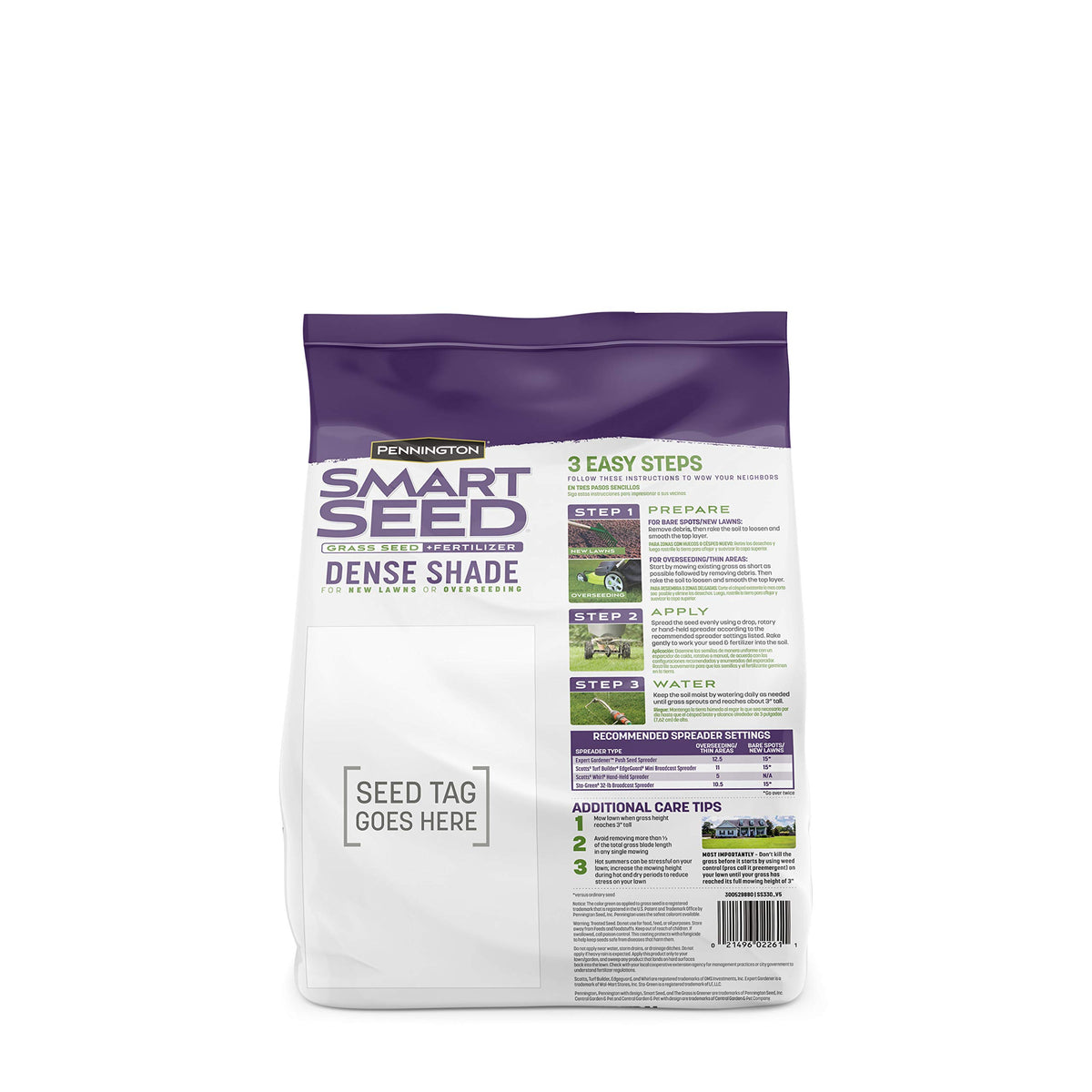 Pennington Smart Seed Dense Shade mix blends tall and fine fescue for shade.