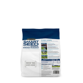 Pennington Smart Seed Kentucky Bluegrass Blend seed-dispersal close-up for dense turf.